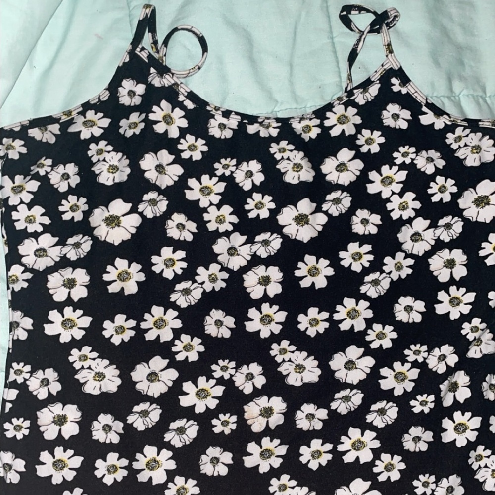 No Boundaries Black and White Floral Camisole